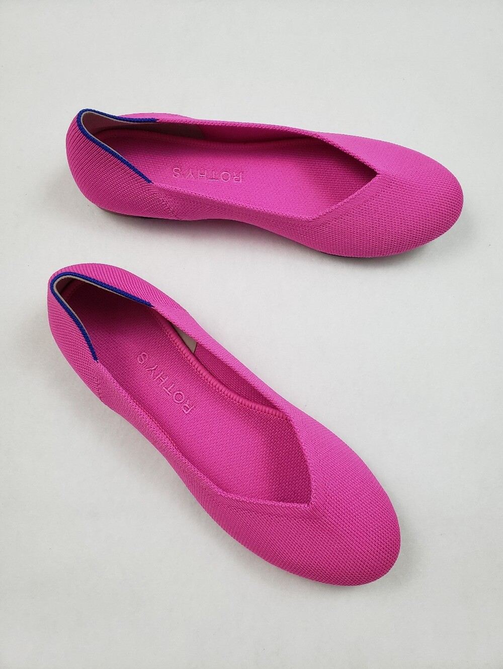Rothy's LIKE NEW Retired Rare HTF Barbie Hot Pink Flats Size 7.5